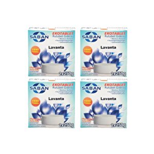 4 Adet 2x250 Gr Nem Alıcı Rutubet Giderici Yedek Tablet Lavanta