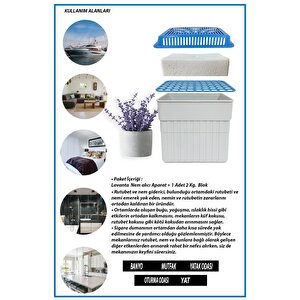 2 Kg. Dikdörtgen Nem Alıcı Aparat Lavanta ( 2 Kg. Blok )