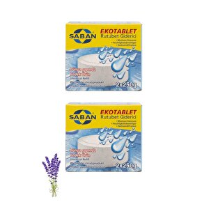 2 Adet 2x250 Gr Nem Alıcı Rutubet Giderici Yedek Tablet Lavanta
