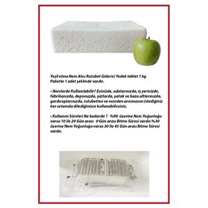 1 Kg. Nem Alıcı Yedek Tablet Yeşil Elma