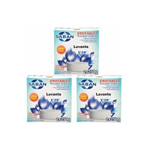 3 Adet 2x250 Gr Nem Alıcı Rutubet Giderici Yedek Tablet Lavanta