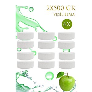 6 Adet 2x500 Gr Nem Alıcı Rutubet Ve Küf Önleyici Yedek Tablet Yeşil Elma
