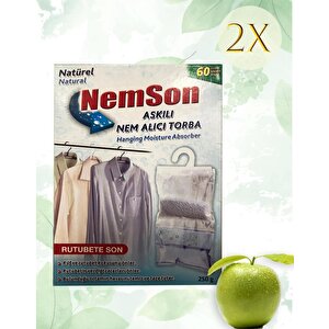 2 Adet 250 Gr Askılı Nem Alıcı Yeşil Elma