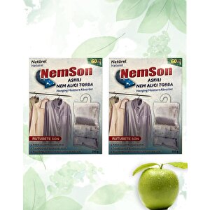 2 Adet 250 Gr Askılı Nem Alıcı Yeşil Elma