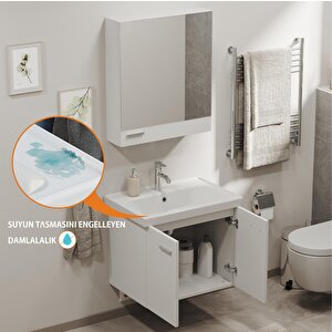 Basic Alt Dolap + Üst Dolap -lavabo 65 Cm.- Beyaz