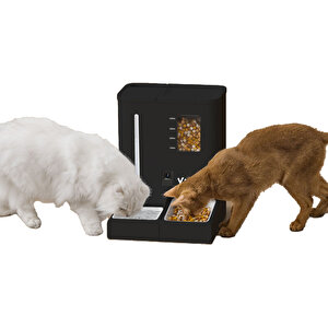 Yasomi Du-f03v Smartpaw+ 2si1 Arada 4l/5l Kapasiteli Pilli/kablolu Akıllı Otomatik mama ve su kabı (siyah)