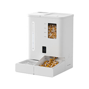 Du-f03v Smartpaw+ 2si1 Arada 4l/5l Kapasiteli Pilli/kablolu Akıllı Otomatik mama ve su kabı (beyaz)