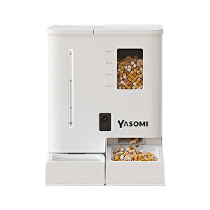Yasomi Du-f03v Smartpaw+ 2si1 Arada 4l/5l Kapasiteli Pilli/kablolu Akıllı Otomatik mama ve su kabı (beyaz)