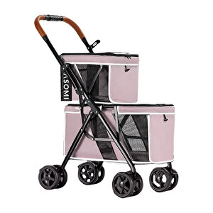 Patigo Ld03m 2 Katlı Katlanabilir Kedi Ve Köpek Arabası (gri)