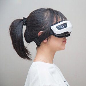 Eyeband Kablosuz Bluetooth Müzik Isıtma Ve Titreşim Özellikli Göz Masaj Aleti