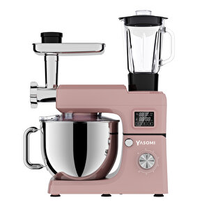 Sm 1511bml Led Ekranlı Kıyma Çekme Aparatlı Blender Stand Mikser Mutfak Şefi (pembe)