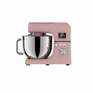 Sm 1511bml Led Ekranlı Kıyma Çekme Aparatlı Blender Stand Mikser Mutfak Şefi (pembe)