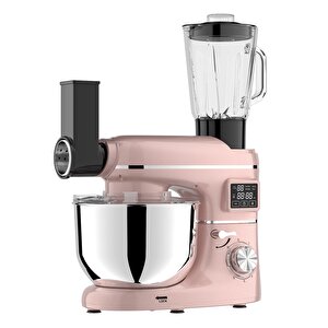 Yasomi Sm 1504bml Pembe Led Ekranlı Kıyma Çekme Aparatlı Blender Stand Mikser Mutfak Şefi 1500w