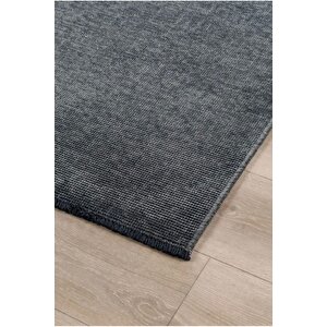 Kilimista troy Yıkanabilir Kaydırmaz, Pamuk Dokuma, Premium Kalite Salon&mutfak&yemek Odası Kilimi Antrasit 200x400 cm