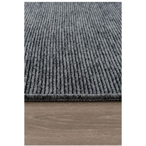 Kilimista troy Yıkanabilir Kaydırmaz, Pamuk Dokuma, Premium Kalite Salon&mutfak&yemek Odası Kilimi Antrasit 200x400 cm