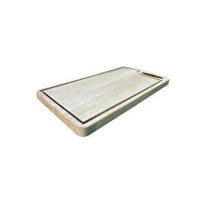 %100 Doğal Gürgen Ağacı Ahşap Kesme Ve Sunum Tahtası 43x22 Cm