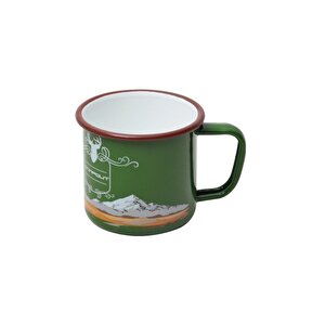 Campout Emaye Kupa Krem+haki Set