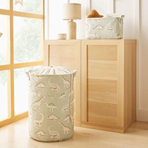 2'li Çocuk Odası Dinozor Sepet Set 1 Adet 30 X 21 X 18 / 36 X 50 Cm
