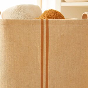 2'li Çocuk Odası Jüt Keten Kumaş Sepet Set 30 X 30 X 30 Cm