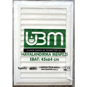 Ubm 45x64 Banyo Wc Havalandırma Menfezi Yapışkanlı (cam Menfez Hediyeli)