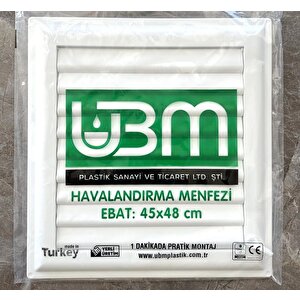 Ubm 45x48 Banyo Wc Havalandırma Menfezi Yapışkanlı (cam Menfez Hediyeli)
