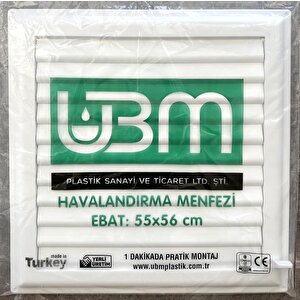 Ubm 55x56 Banyo Wc Havalandırma Menfezi Yapışkanlı  (cam Menfez Hediyeli)
