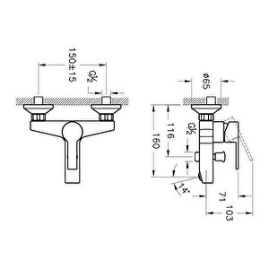 Artema Fold S Banyo Bataryası + Duxxa Mirage Tepe Duş Seti