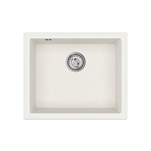 - Cave 49.50 B-tq White - Tezgahaltı Granit Eviye - Beyaz - 49 Cm - 115250001
