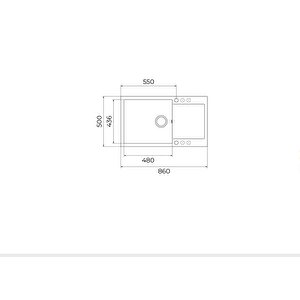 TEKA  CLİVO 60 B-TQ BEYAZ GRANİT EVİYE