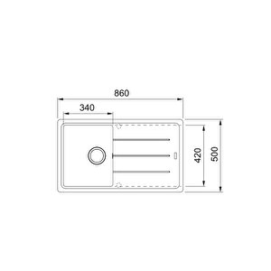 FRANKE BASİS BFG 611-86 SLATE GREY GRANİT EVİYE