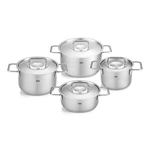 Pure Collection 8 Parça Metal Kapak Çelik Tencere Seti