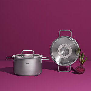 Pure Collection 8 Parça Metal Kapak Çelik Tencere Seti