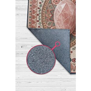 Pembe Kuvars Taşı Halısı Pembe Renkli Aura Taşı Enerji Spiritüel Temalı Modern Halı 100x150 cm