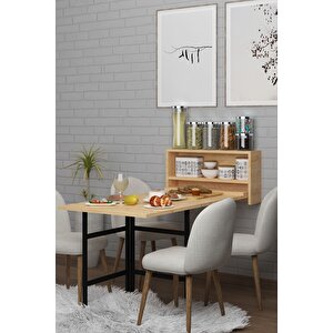 Petunya Pratik Katlanır Akıllı Mutfak Masası 65x130 cm