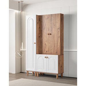 Bohem Zambak 3 Lü Portmanto Ayakkabılık 120x38x200