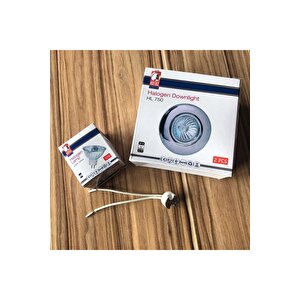 1 Takım Spot Lamba Ve Kaide Horoz 220x50 50 Watt Çanak Ampul Ampül Mr 16 Duylu