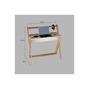 Çalışma- Laptop- Dresuar- Bilgisayar Masası Everest-beyaz