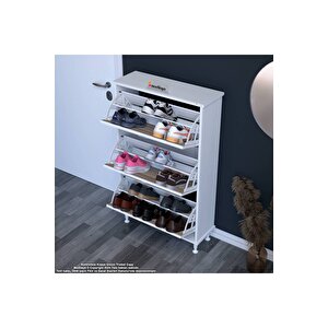 Varbi Antre Hol 72 X 119 X 25,5 Cm Lik 3 Düşer Kapak 6 Göz Raf Bölmeli Ayakkabılık