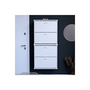 Umay Asma Antre Hol 72 X 148 X 25,5 Cm’ Lik 4 Düşer Kapak 8 Göz Bölmeli Ayakkabılık