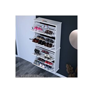 Umay Asma Antre Hol 72 X 148 X 25,5 Cm’ Lik 4 Düşer Kapak 8 Göz Bölmeli Ayakkabılık