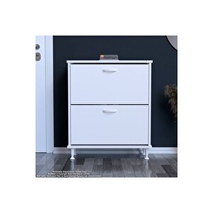 Umay Antre Hol 52 X 86 X 25, 5 Cm’ Lik 2 Düşer Kapak 4 Göz Raf Bölmeli Ayakkabılık
