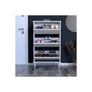 Varbi̇ Antre Hol 52 X 119 X 25,5 Cm’lik 2 Düşer Kapak 4 Göz Bölmeli Ayakkabılık