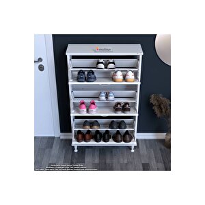 Varbi̇ Antre Hol 52 X 119 X 25,5 Cm’lik 3 Düşer Kapak 6 Göz Bölmeli Ayakkabılık