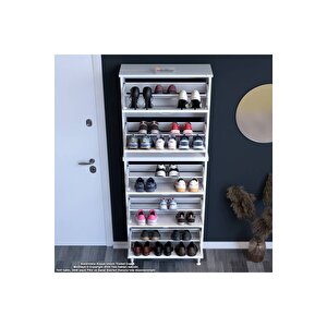 Varbi Umay' 2 Li Antre Hol 72 X193x 25, 5 Cm’ Lik 5 Düşer Kapak 10 Göz Raflı Ayakkabılık