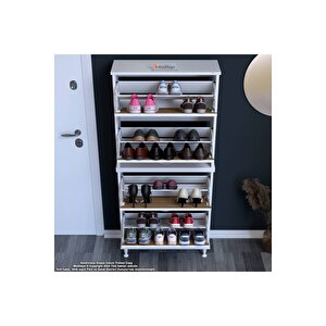 Umay' 2 Li Antre Hol 72 X 160 X 25,5 Cm’ Lik 4 Düşer Kapak 8 Göz Bölmeli Ayakkabılık