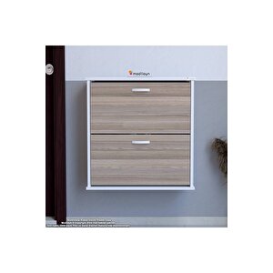 Umay Asma Kapı Önü 52 X 74x 25,5 Cm’ Lik 2 Düşer Kapak 4 Göz Bölmeli Ayakkabılık