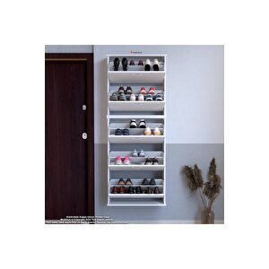 Varbi Umay' 2 Li Asma Kapı Önü 72x181x25, 5 Cm’ Lik 5 Düşer Kapak 10 Göz Bölme Ayakkabılık