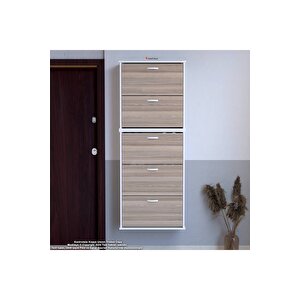 Varbi Umay' 2 Li Asma Kapı Önü 72 X 181 X 25, 5 5 Düşer Kapak 10 Bölmeli Ayakkabılık