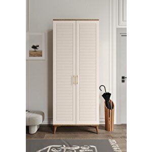 Panjurlu Metal Kulp Pnj2190 Ayakkabılık Portmanto Vestiyer Aytaşı Ceviz
