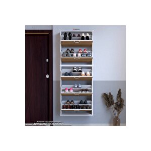 Varbi Umay' 2 Li Asma Kapı Önü 72 X 181 X 25, 5 Cm 5 Düşer Kapak 10 Bölmeli Ayakkabılık